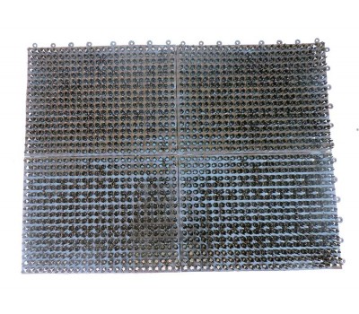 Коврик пластиковый под дверь 54×40×2 см «Травка» из 4 секций 
