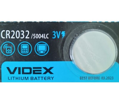 Батарейки Videx CR2032  1 штука
