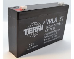 Аккумулятор 6v 7a (узкий) SLA 150*35*95 мм  DB6-7 TERRI