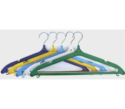 Плечики (вешалки) для одежды пластиковые №2 цветные мет. крючок 