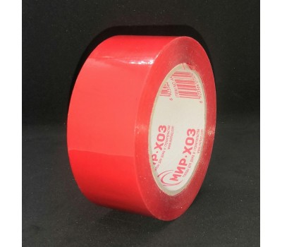 Скотч цветной упаковочный красный - 40 микрон × 500 м