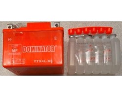 Аккумулятор 12N4  DOMINATOR 12V/4Ah заливной  оранжевый  86x70x114