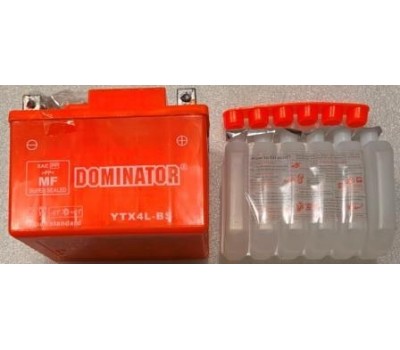 Аккумулятор 12N4  DOMINATOR заливной  оранжевый  86x70x114