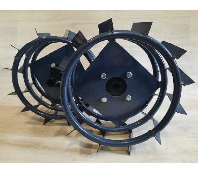 Грунтозацепы для мотоблока (железные колеса) Ø 450 мм+полуоси(ступицы) 24*140мм.