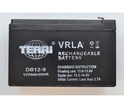 Аккумулятор 12v 9a SLA 151*65*100 мм  DB12-9 TERRI