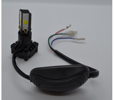 LED лампа фары головного света для мотоцикла с интеркулером 4 диода.