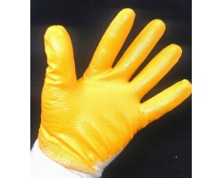 Перчатки рабочие нитрил штукатур оранжевые размер 9