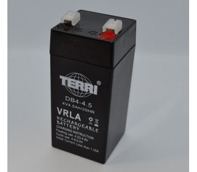 Аккумулятор 4v 4.5a SLA 47*47*100 мм DB4-4.5 TERRI