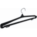 Плечики (вешалки) для одежды пластиковые широкие №3 черные мет. крючок 