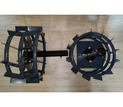 Грунтозацепы для мотоблока (железные колеса) Ø 450 мм+полуоси(ступицы) 32*270мм.