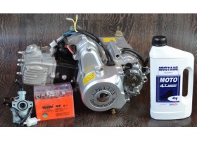 Двигатель Delta/Alpha/Viper Active-110cc Механика, Чугунный Цилиндр + ПОДАРОК масло и аккумулятор + карбюратор
