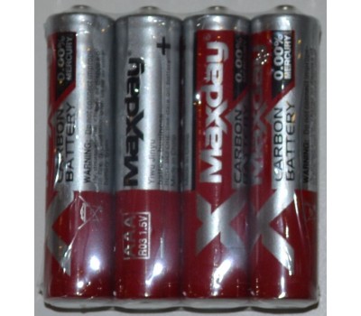 Батарейки пальчикові MAXDAY Carbon battery R3P 1,5V, AAA пальчикові 40шт/уп