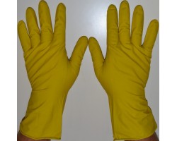 Перчатки защитные из латекса хозяйственные, прочные желтый XL L M S