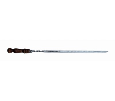 Шампур плоский 3.0*12*450 мм с деревянной полированной ручкой