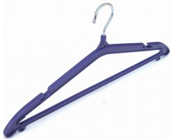 Плечики (вешалки) для одежды пластиковые №2 цветные мет. крючок "ЧП КВВ" (уп 10 шт) 