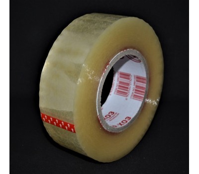 Скотч ПЛОТНЫЙ упаковочный прозрачный - 50 микрон × 1000м (заказ кратно 6шт)