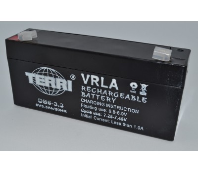 Аккумулятор 6v 3.3a SLA 134*34*61 мм  DB6-3.3 TERRI