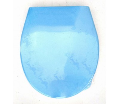 Сидение для унитаза пластиковое голубое (Горизонт)