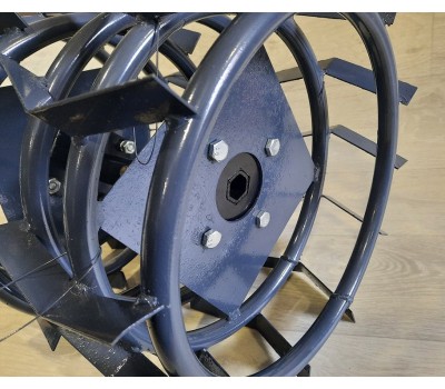 Грунтозацепы для мотоблока (железные колеса) Ø 380 мм+полуоси(ступица) 24*140мм.
