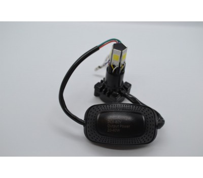 LED лампа фары головного света для мотоцикла с интеркулером 5 диодов.