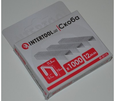 Скобы для степлера 12 мм Intetool (упаковка 1000 шт.)