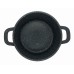 Кастрюля Vezzer 4.5 л. круглая, стеклянная крышка, антипригарное покрытие, силиконовые ручки, черная