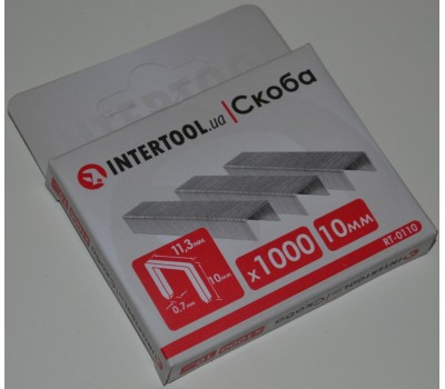 Скобы для степлера 10 мм Intetool (упаковка 1000 шт.)
