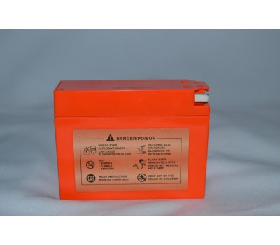 Аккумулятор 12V 2,3Ah гелевый (113х39х87) GT4B-5 ( оранжевый ) BATTERY