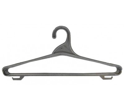 Плечики (вешалки) для одежды пластиковые широкие чёрные №5 (уп 10 шт) 