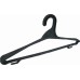 Плечики (вешалки) для одежды пластиковые широкие чёрные №5 (уп 10 шт) 