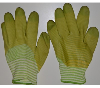 Перчатки хозяйственные/садовые силиконовые зеленые