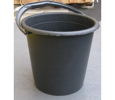 Ведро полиэтиленовое 10 литров черное хозяйственное (ХАРПЛАСТМАСС)