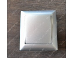 Выключатель одинарный  внутренний LUXEL PRIMERA  3502 Серебро