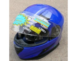 Шлем с очками синий