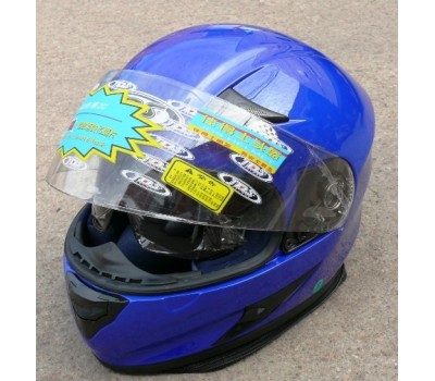 Шлем с очками синий