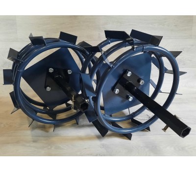 Грунтозацепы для мотоблока (железные колеса) Ø 450 мм+полуоси(ступицы) 24*270мм.