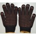 Перчатки рабочие синтетические с ПВХ, трикотаж черные 10 разм. 7класс